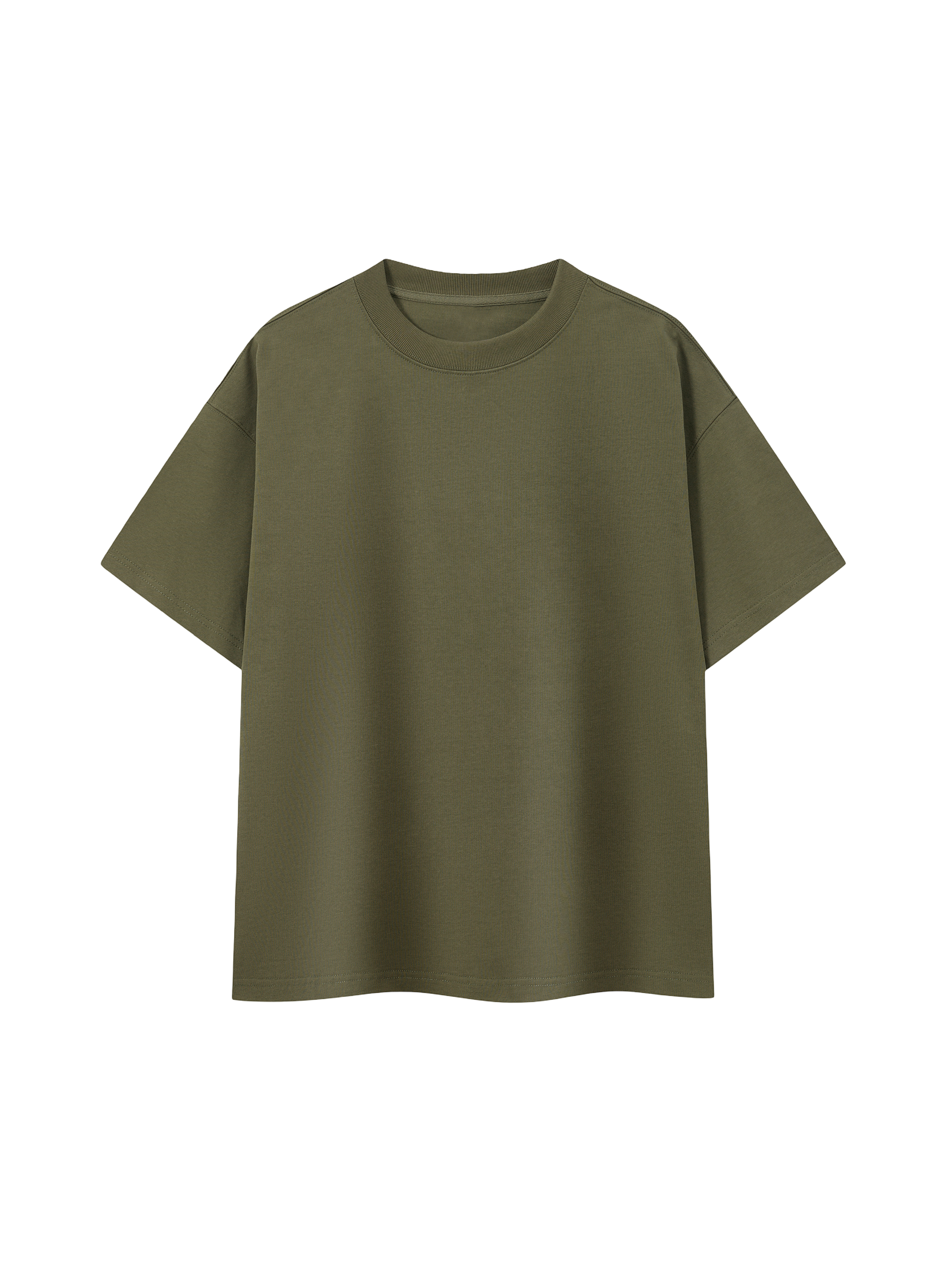 Green t-shirt on a white background