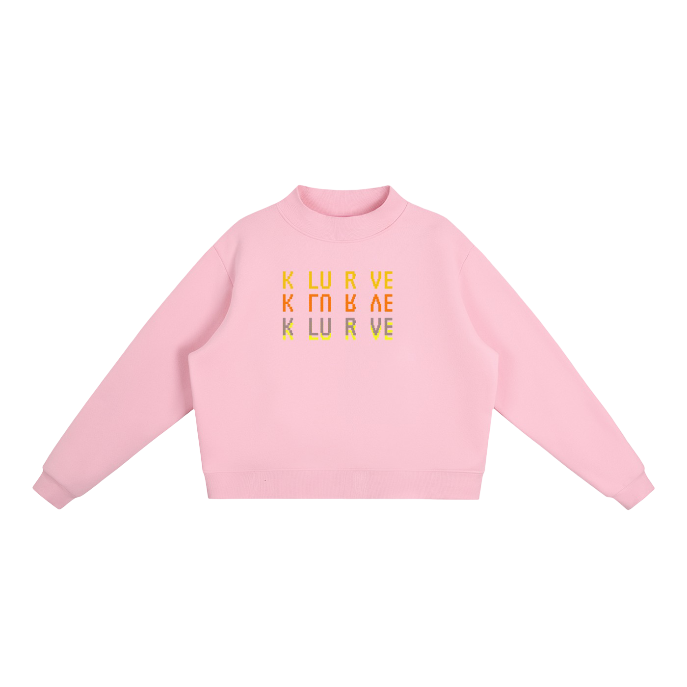 Klurve Ease Cropped Mock Sweatshirt
