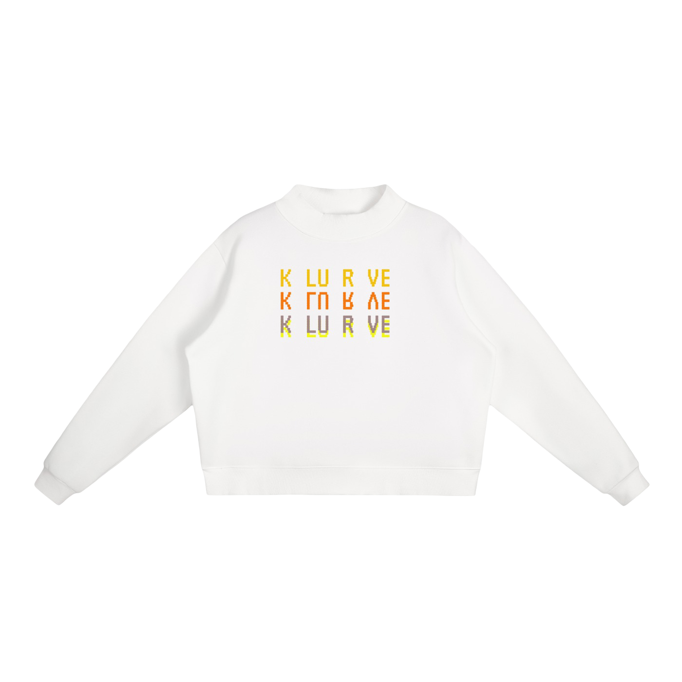 Klurve Ease Cropped Mock Sweatshirt