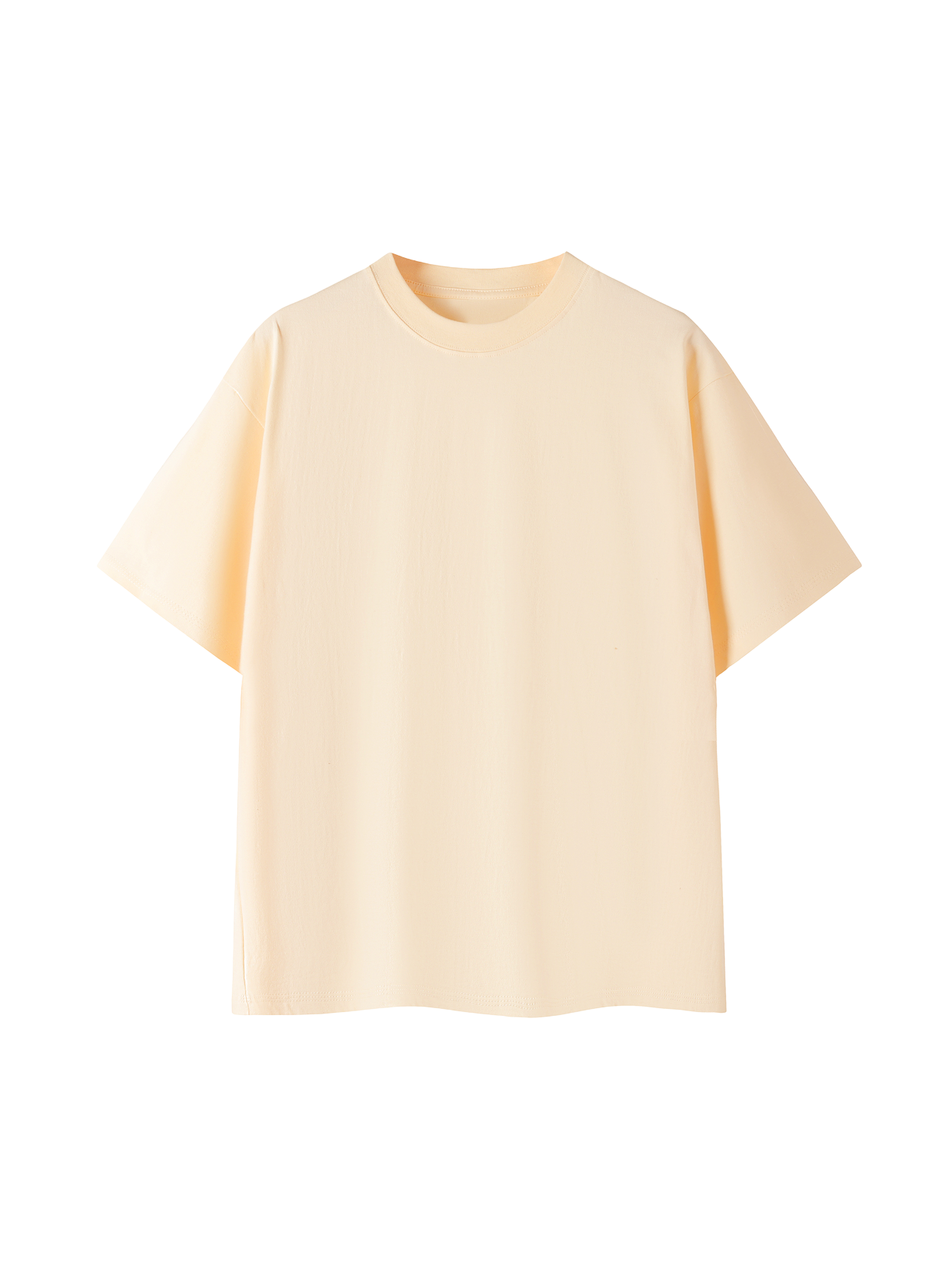 Beige t-shirt on a white background