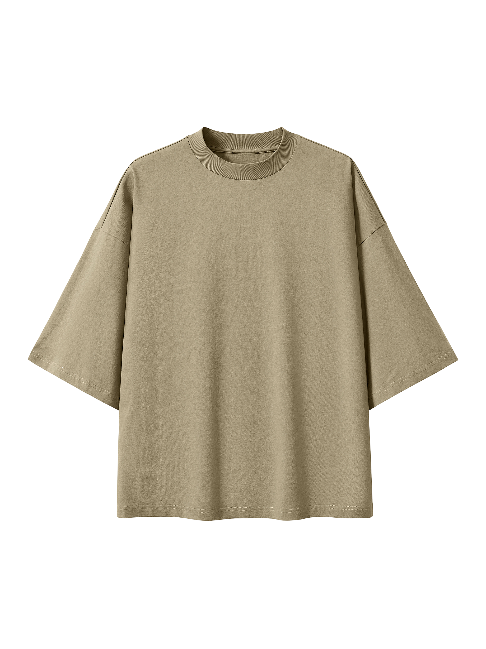 Beige t-shirt on a white background
