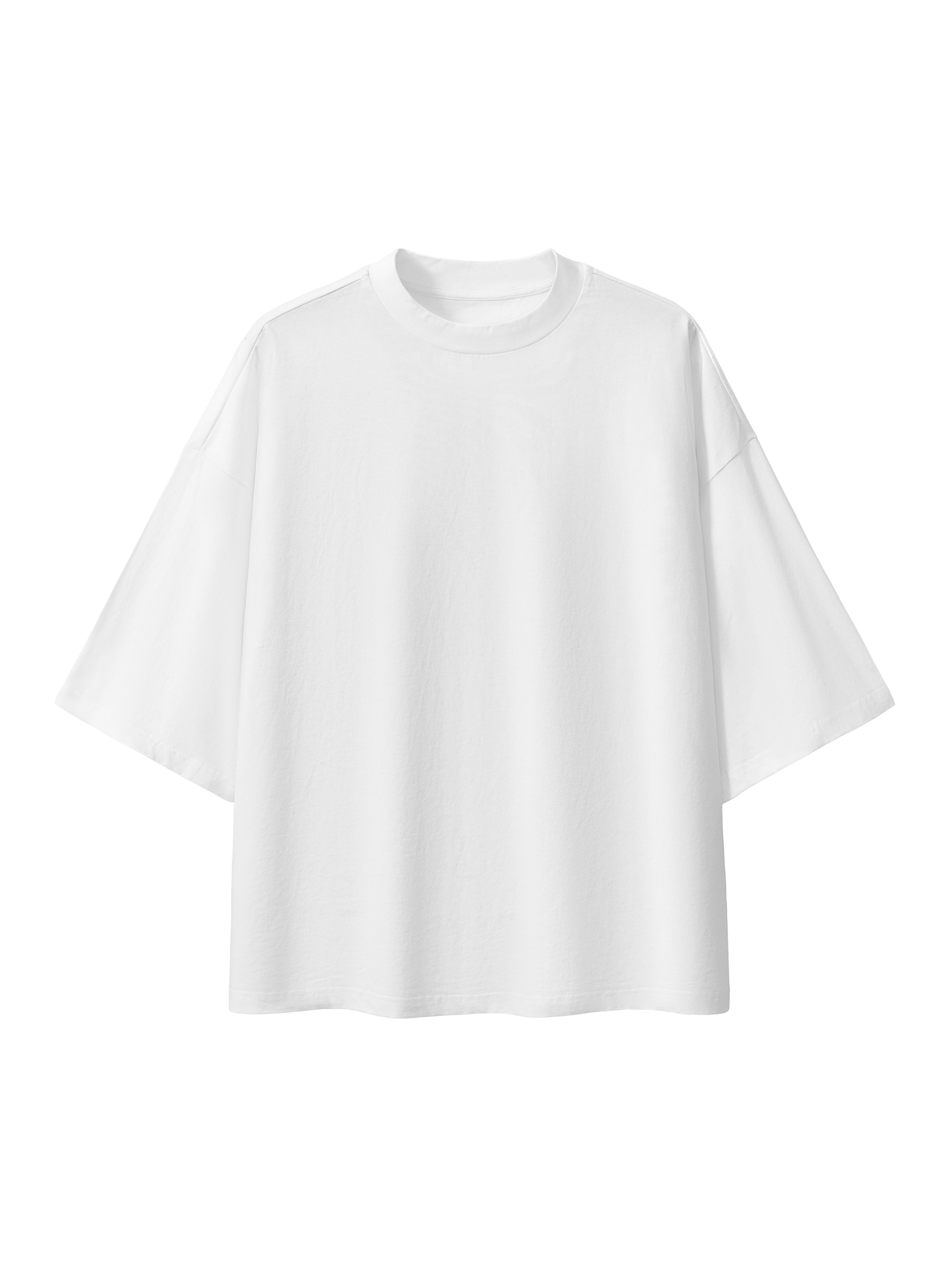 White t-shirt on a white background