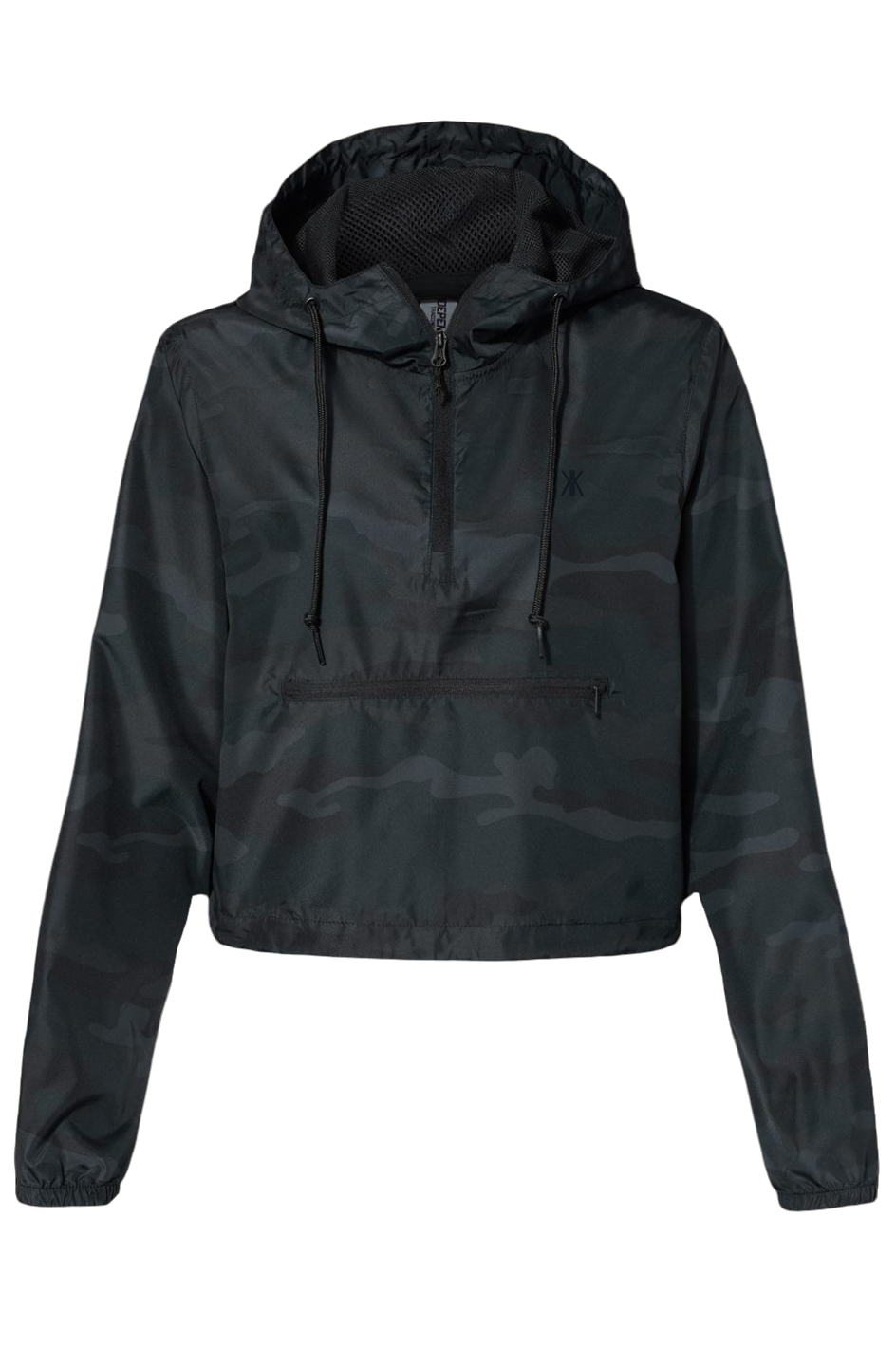 Klurve Flex Crop Windbreaker #Color_black camo