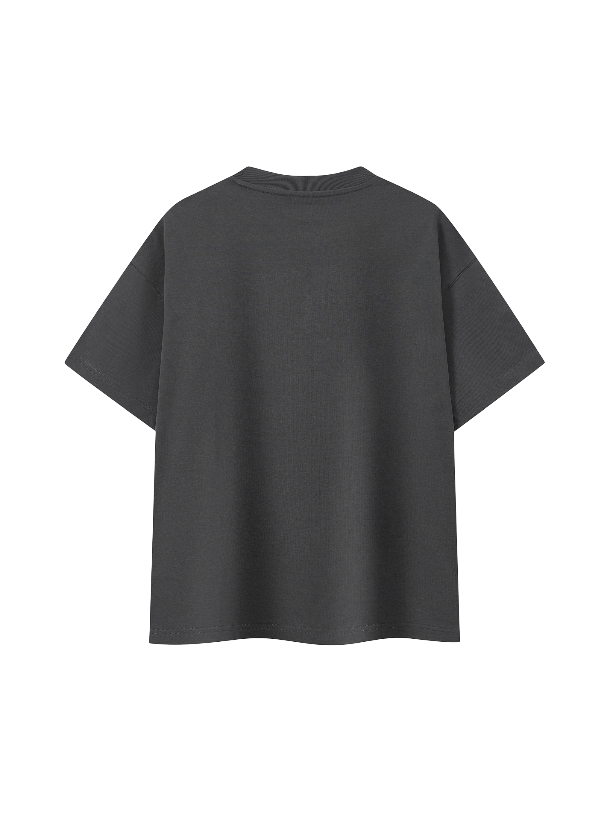 Black t-shirt on a white background