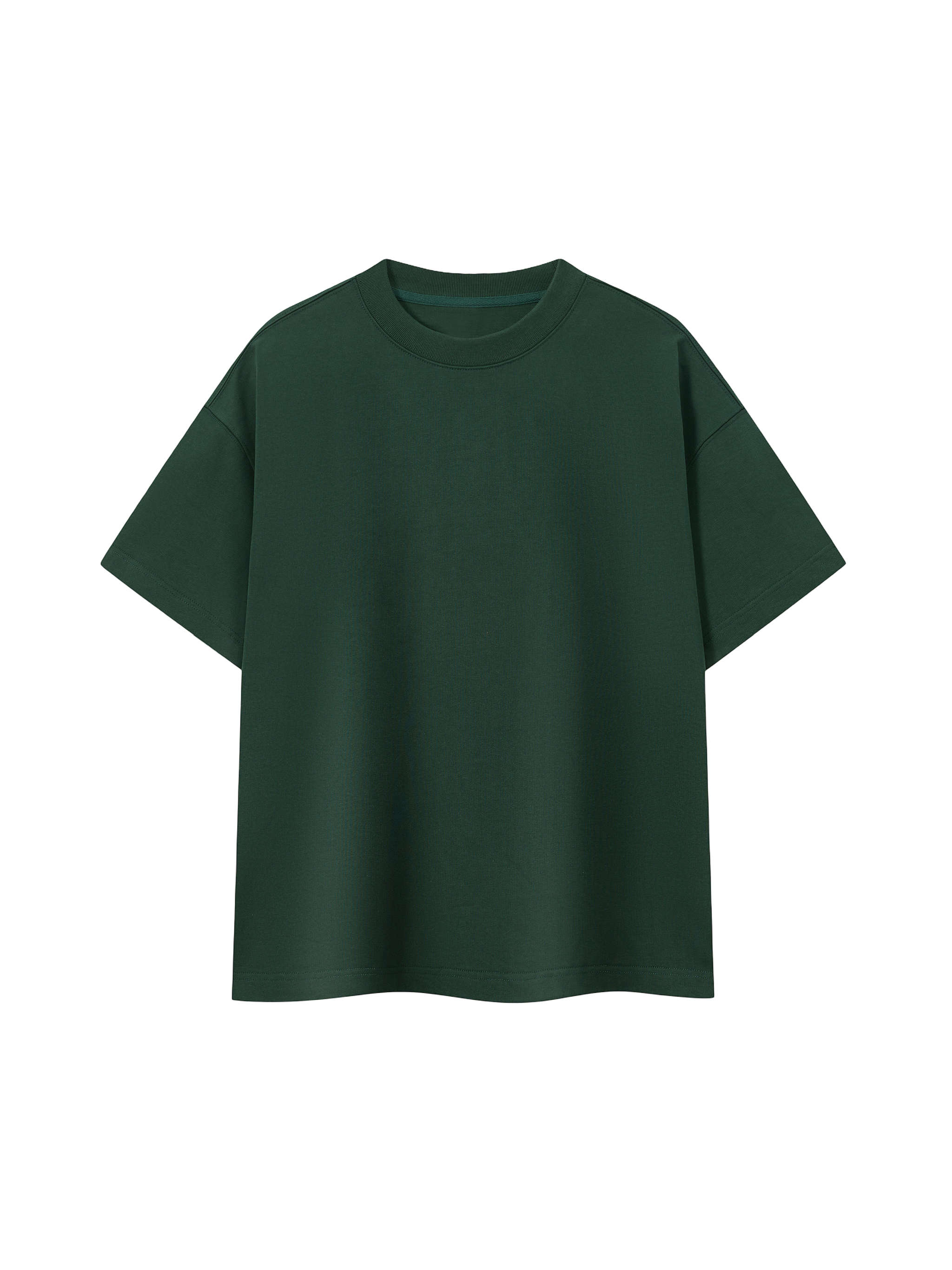 Green t-shirt on a white background