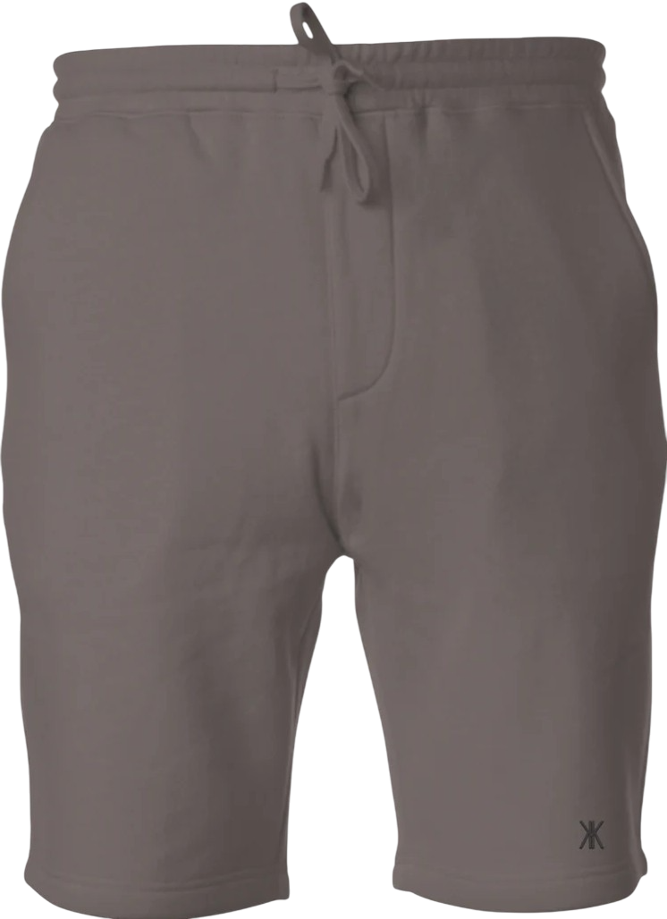 Klurve Ease Pigment Dyed Fleece Shorts #Color_Pigment Black