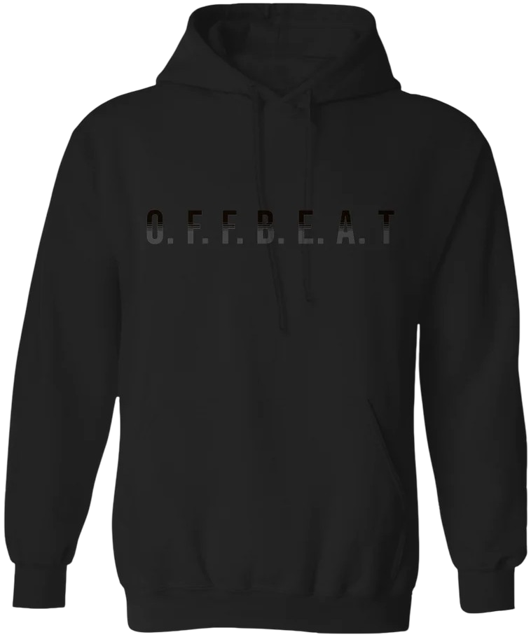 Klurve Offbeat Cotton Hoodie #Color_black