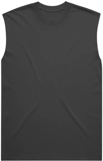 Klurve Offbeat Heavy Faded Tank #Color_faded black