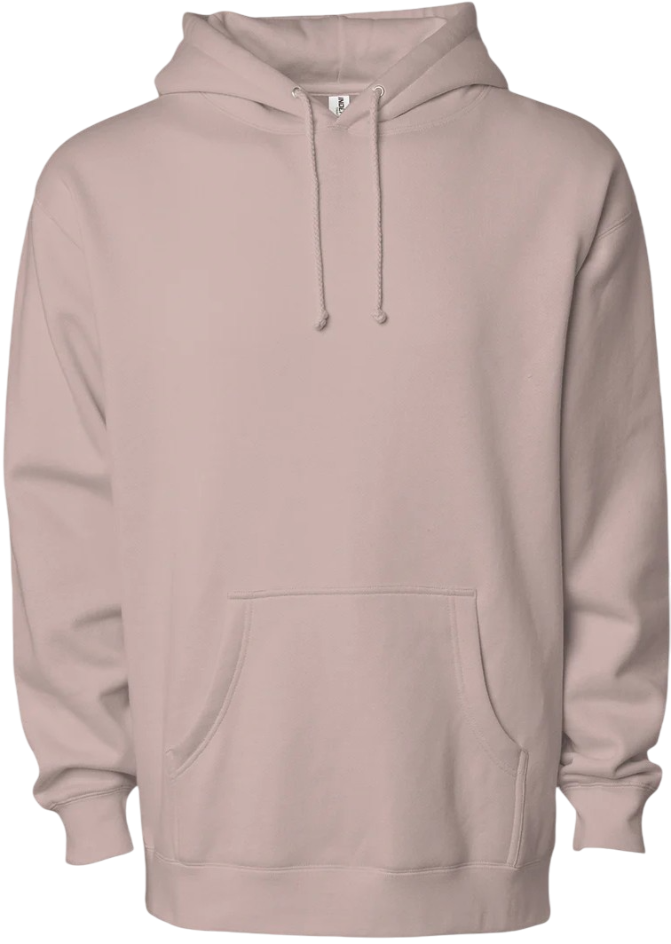 Klurve Offbeat Heavyweight Pullover Hoodie #Color_dusty pink