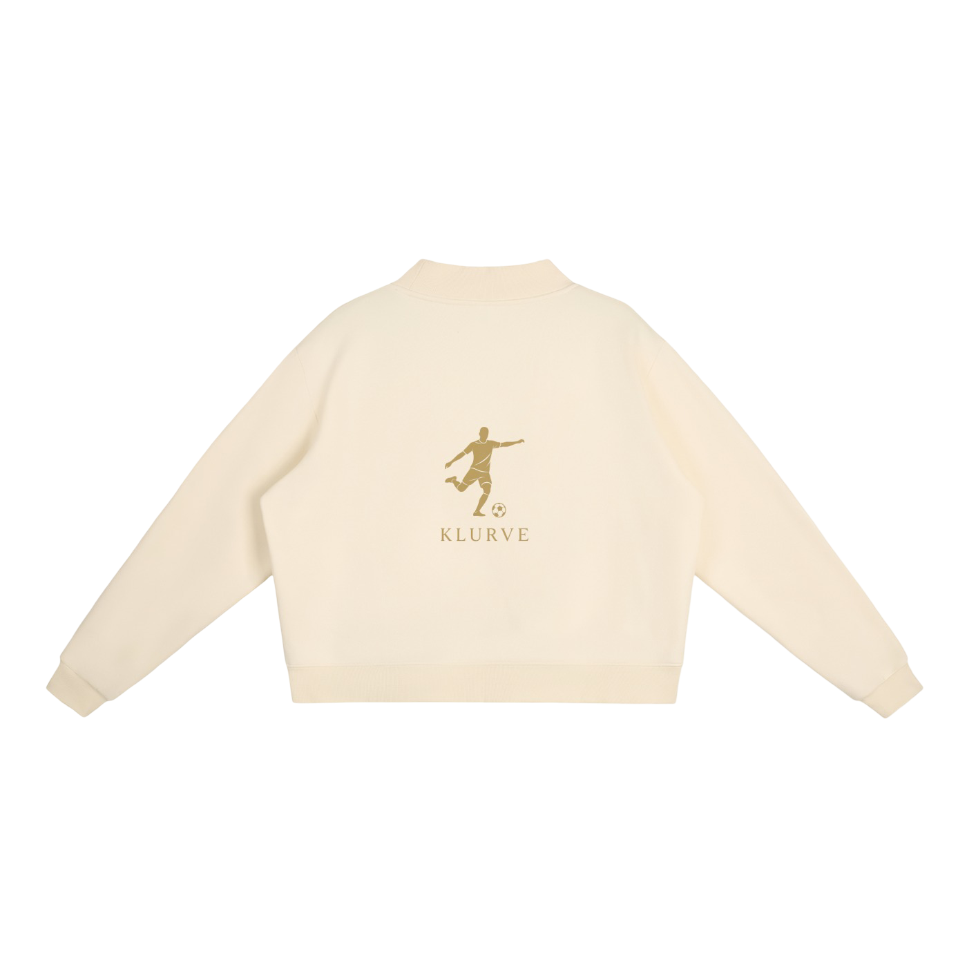 Beige sweater on a white background