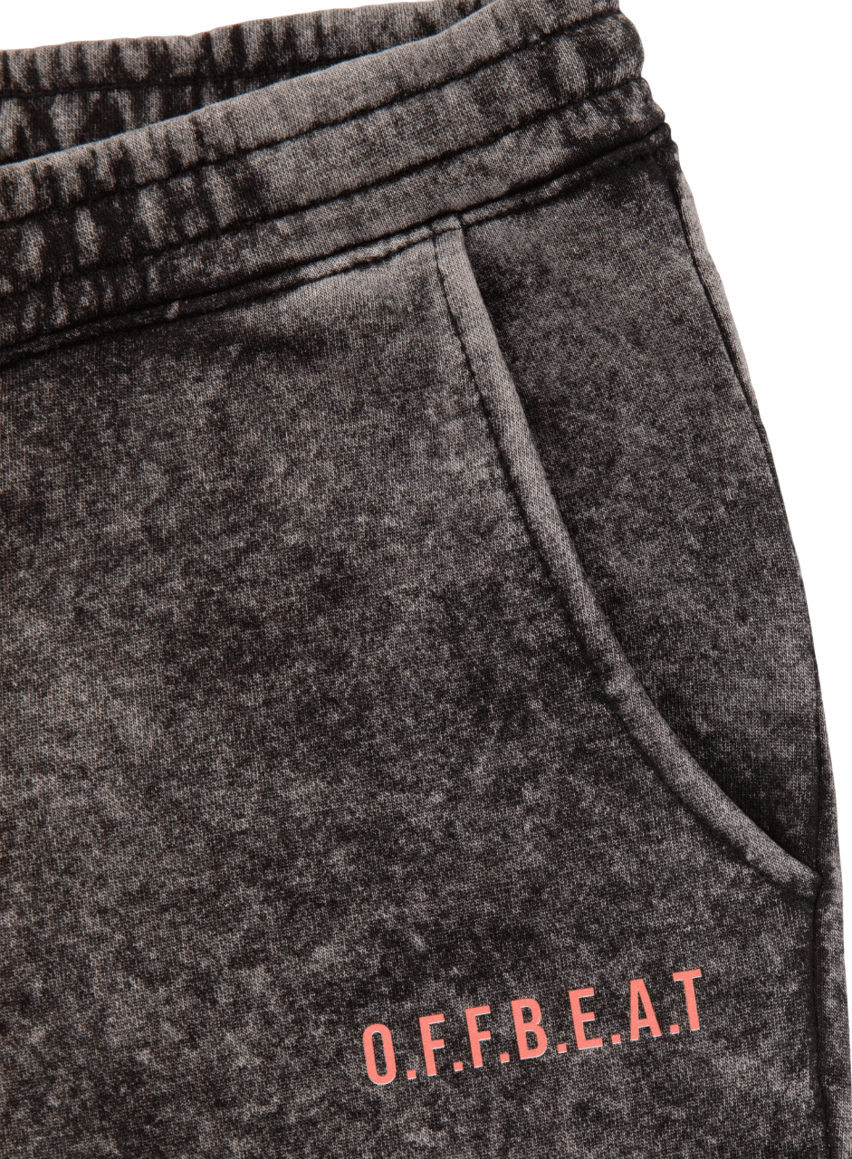 Klurve Offbeat Mineral Fleece Pants #Color_Black