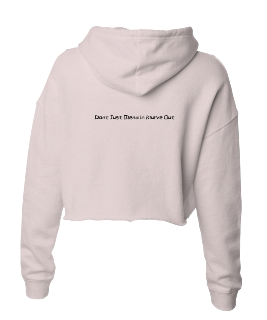 Klurve Ease Lightweight Crop Hoodie #Color_blush