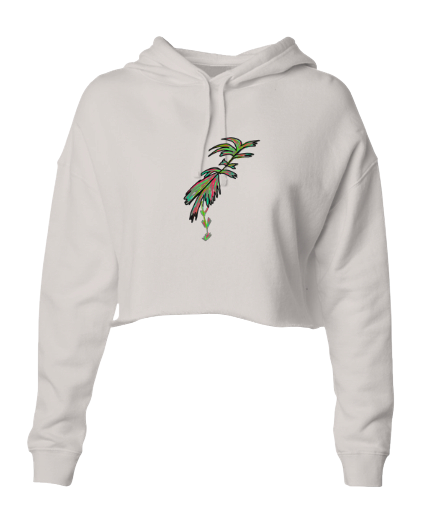 Klurve Ease Lightweight Crop Hoodie #Color_bone