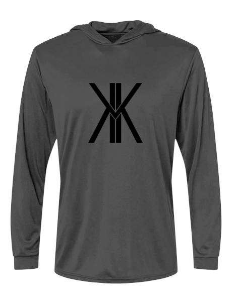 Klurve Flex Performance Hooded Tee #Color_Graphite