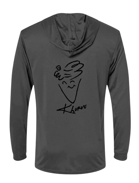 Klurve Flex Performance Hooded Tee #Color_Graphite