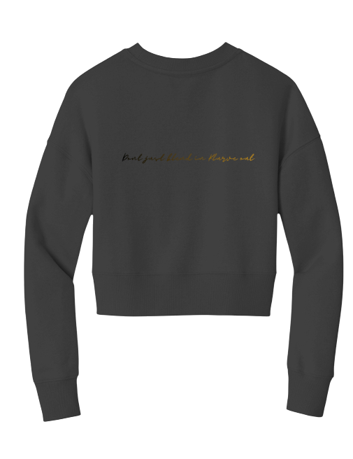 Klurve Offbeat Core Logo Crop Crew #Color_Jet black