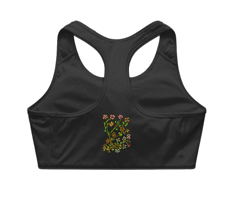 Klurve Flex Elite Active Bra Top #Color_Black