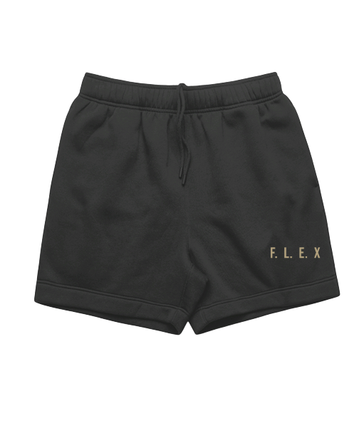 Klurve Flex Relax Track Shorts #Color_Black
