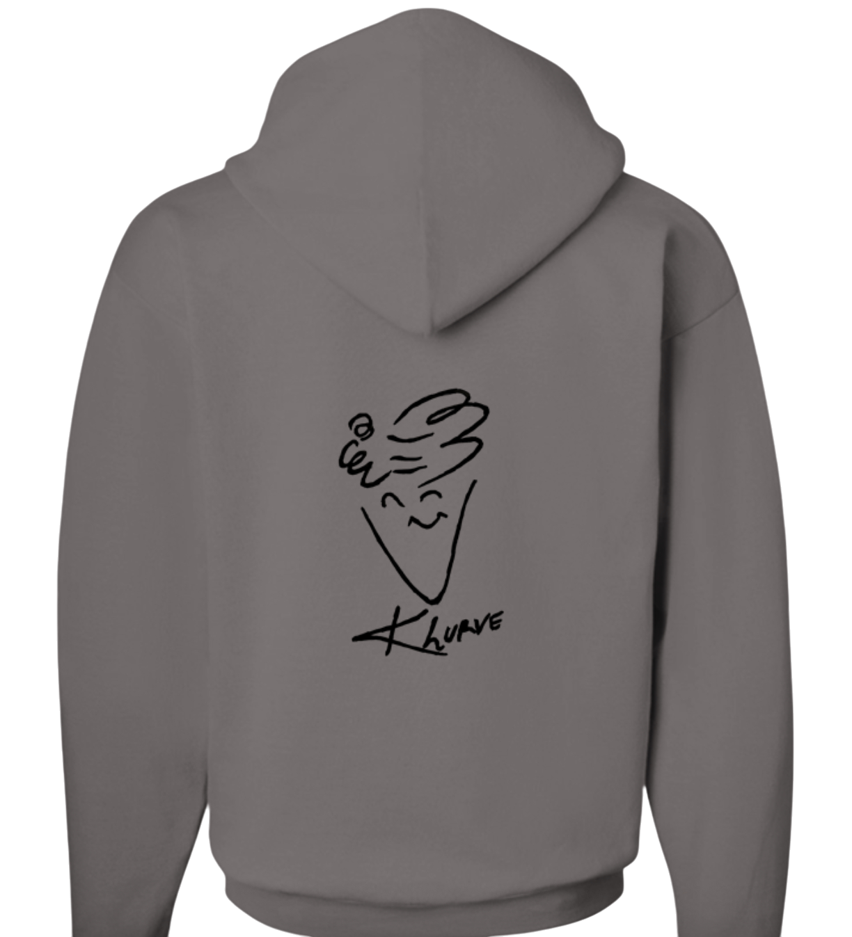 Klurve Ease Ecosmart Hoodie #Color_Smoke Grey