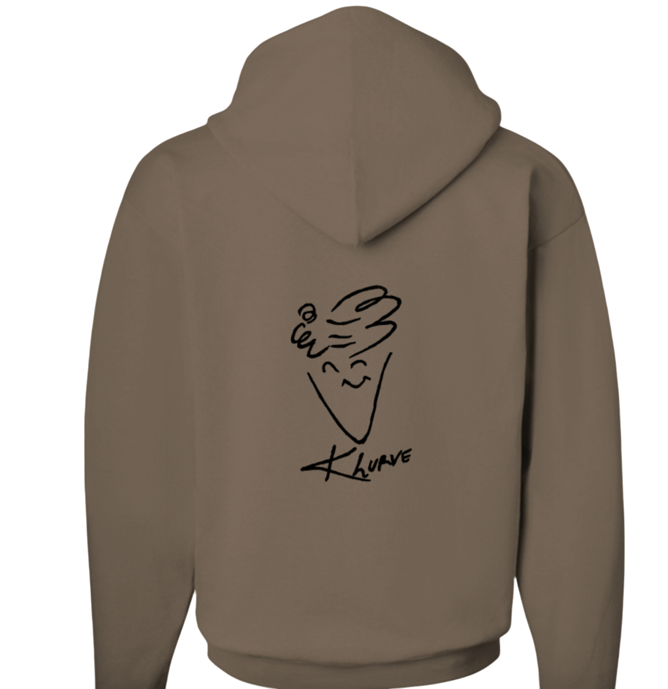 Klurve Ease Ecosmart Hoodie #Color_Army Brown