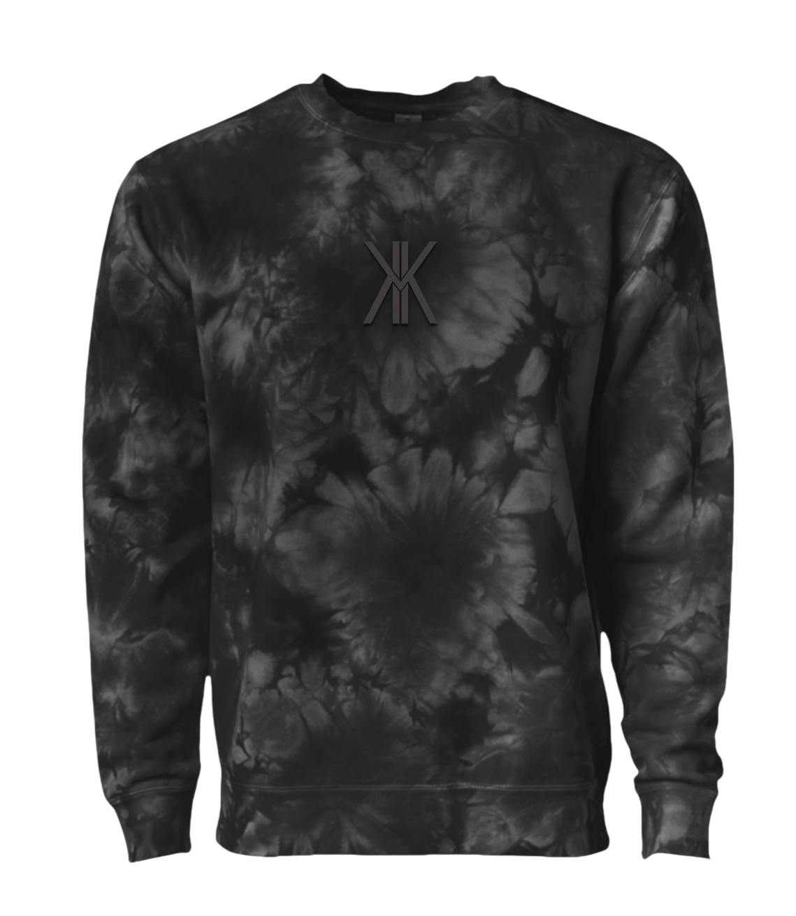 Klurve Noir Tie-Dye Sweatshirt #Color_tie dye black