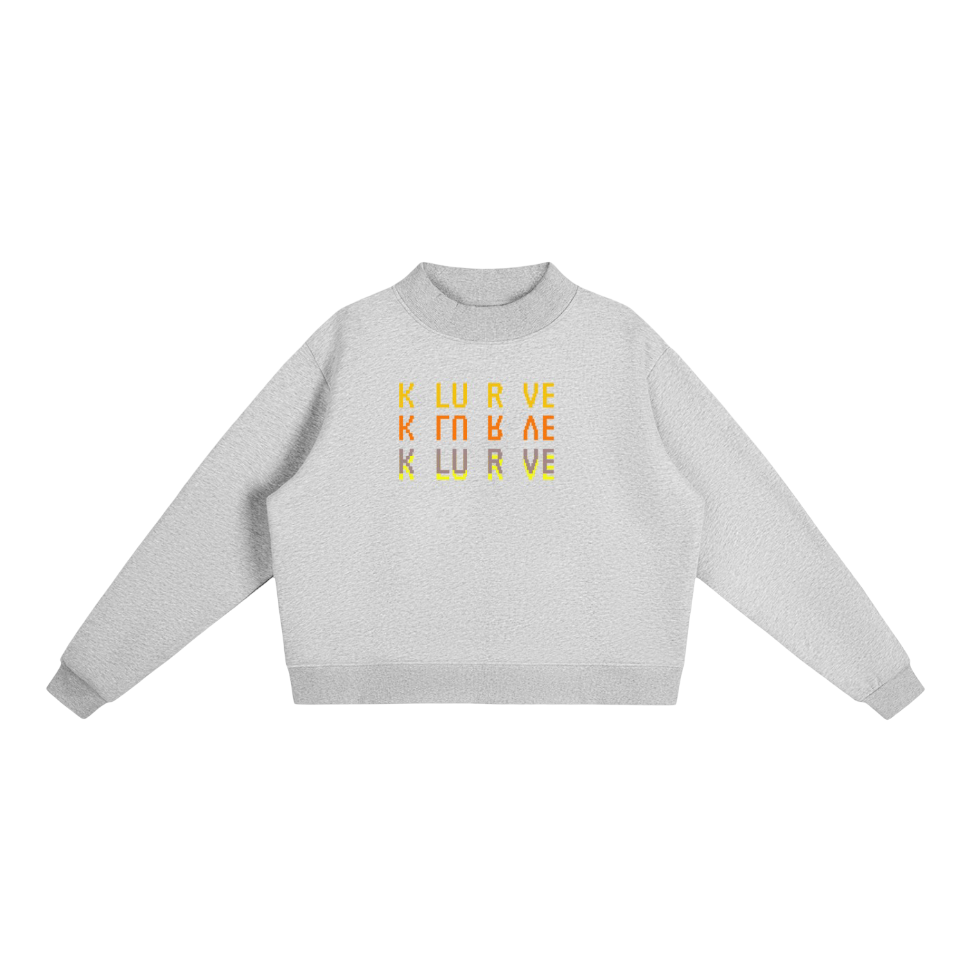 Klurve Ease Cropped Mock Sweatshirt