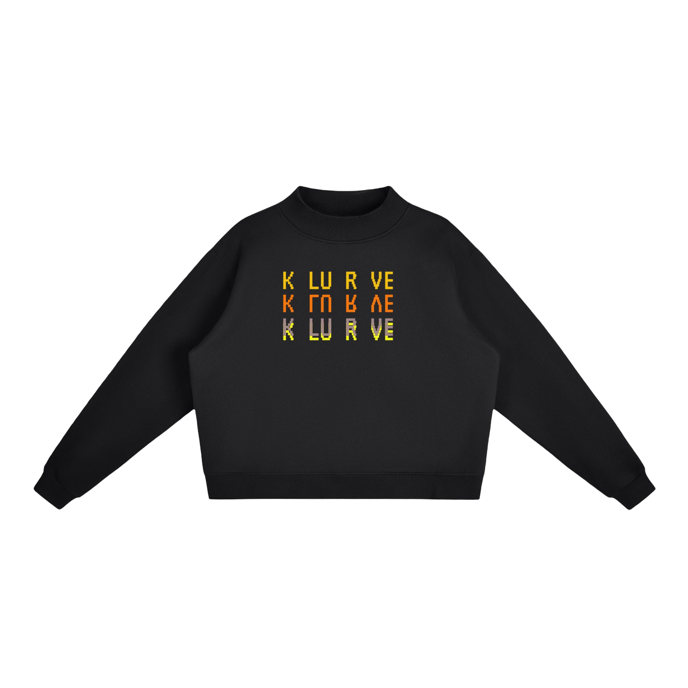 Klurve Ease Cropped Mock Sweatshirt