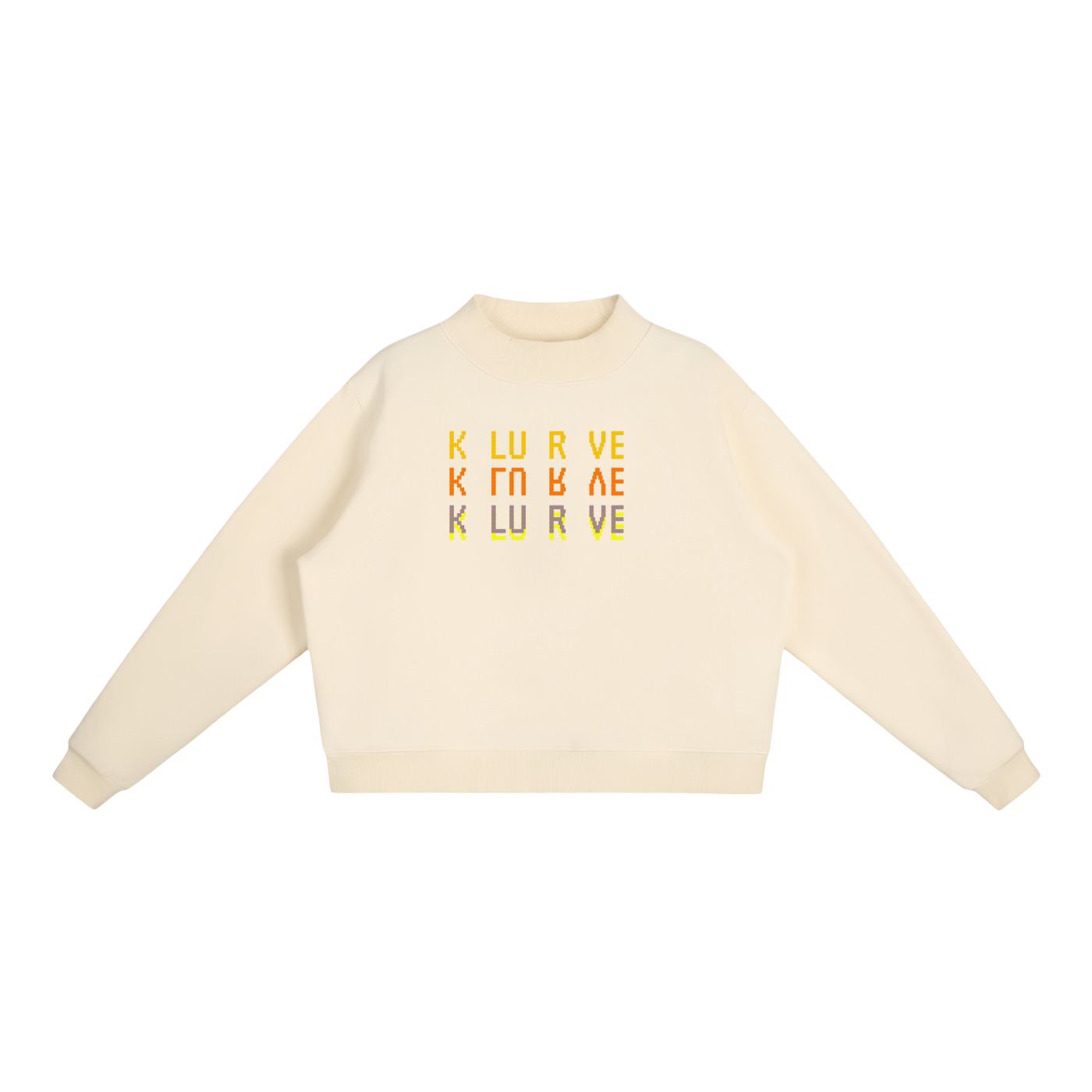 Klurve Ease Cropped Mock Sweatshirt