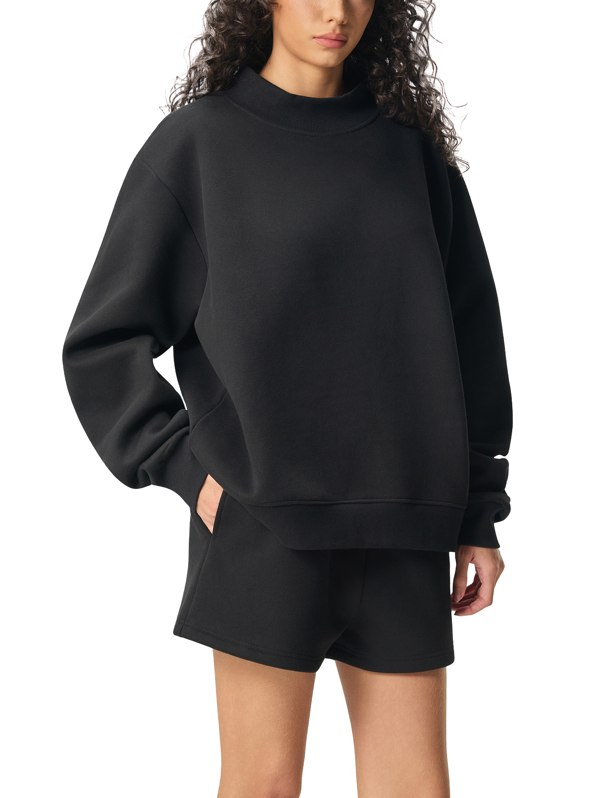 Klurve Ease Sculpt Mock-Neck Crew