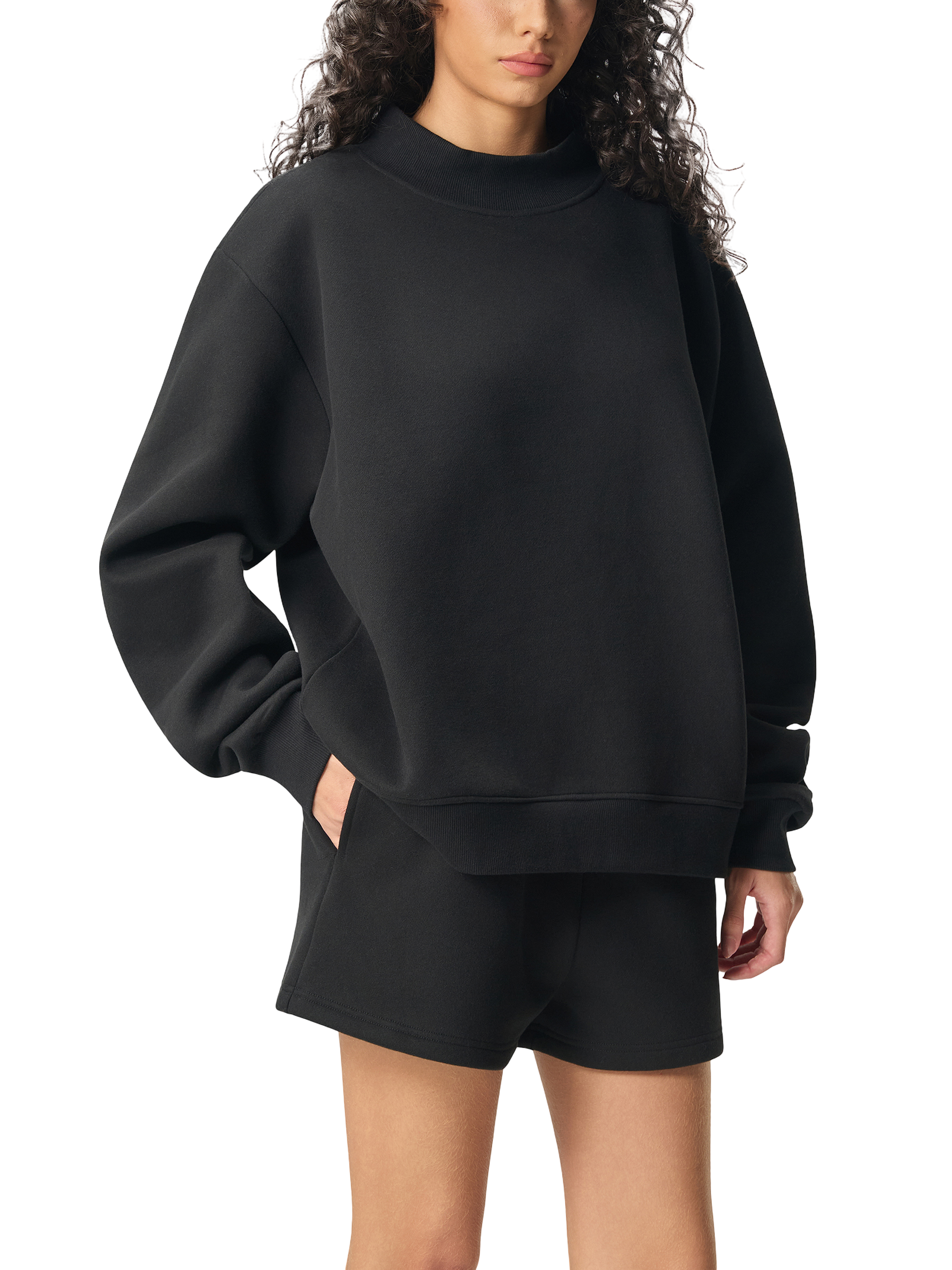 Klurve Ease Sculpt Mock-Neck Crew