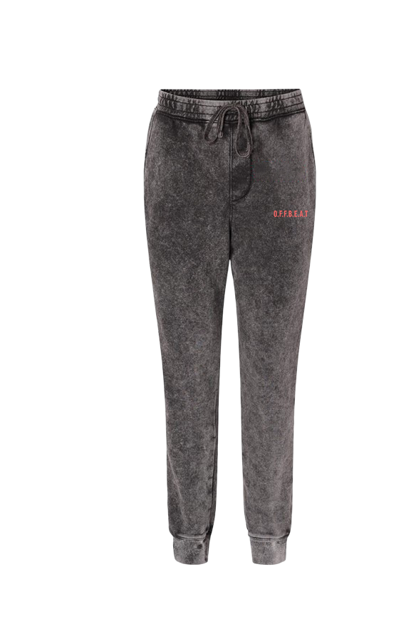 Klurve Offbeat Mineral Fleece Pants #Color_Black