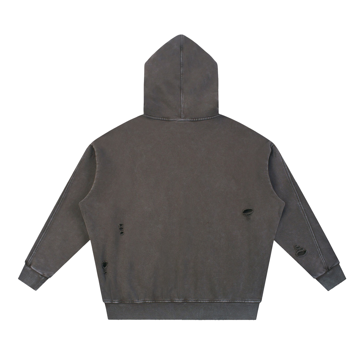 Klurve Offbeat Snow Washed Panel Hoodie
