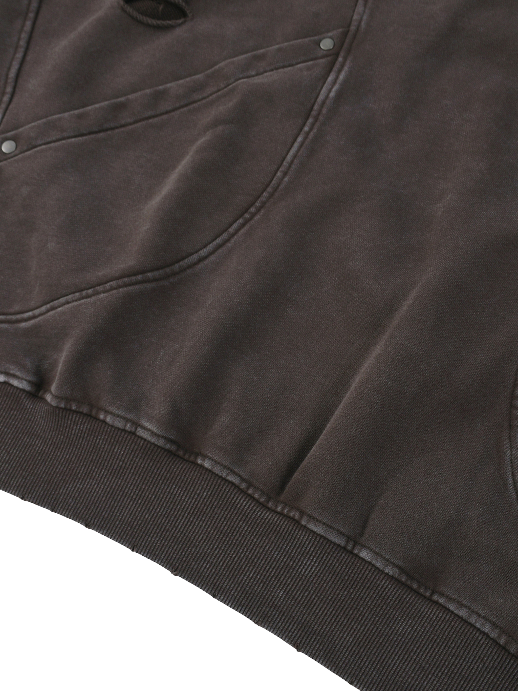 Klurve Offbeat Snow Washed Panel Hoodie