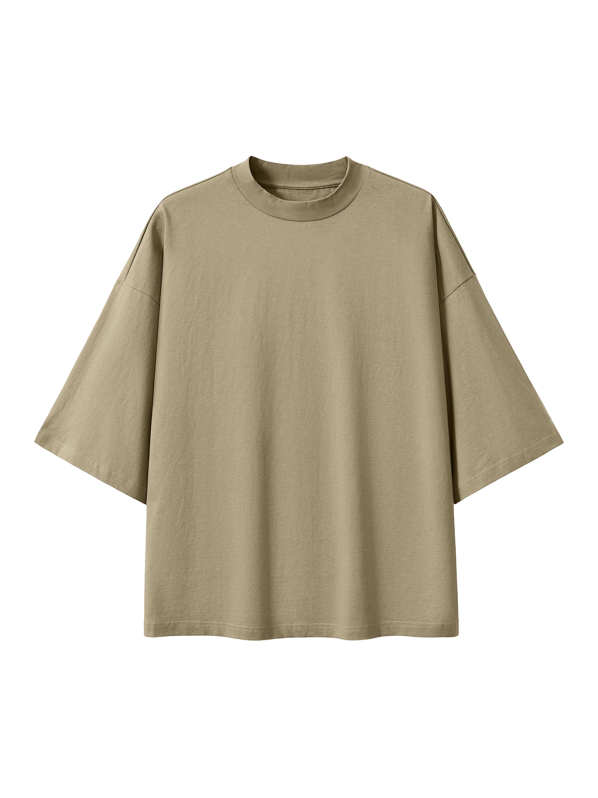 Beige t-shirt on a white background