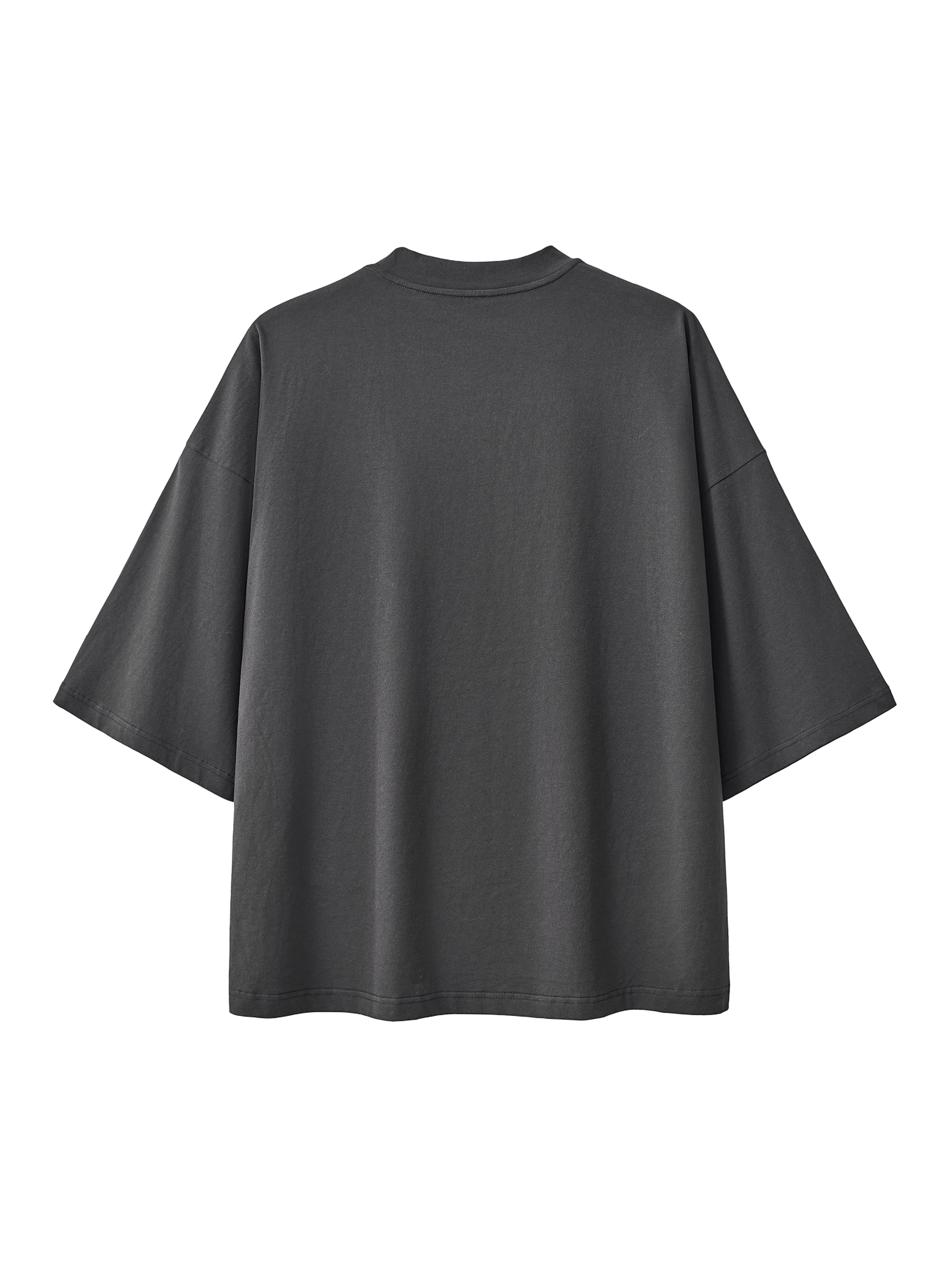 Dark gray poncho on a white background
