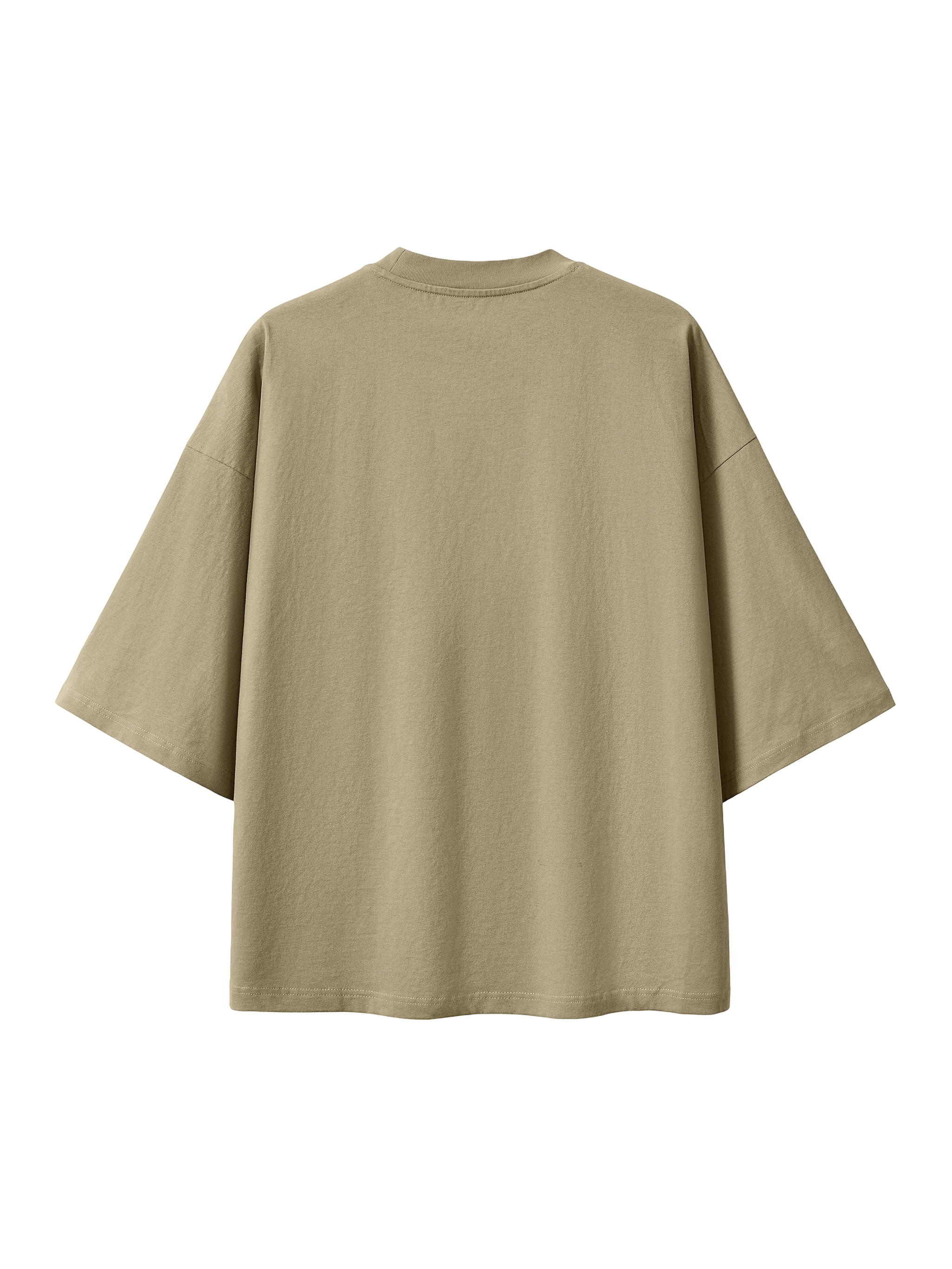 Beige oversized shirt on a white background