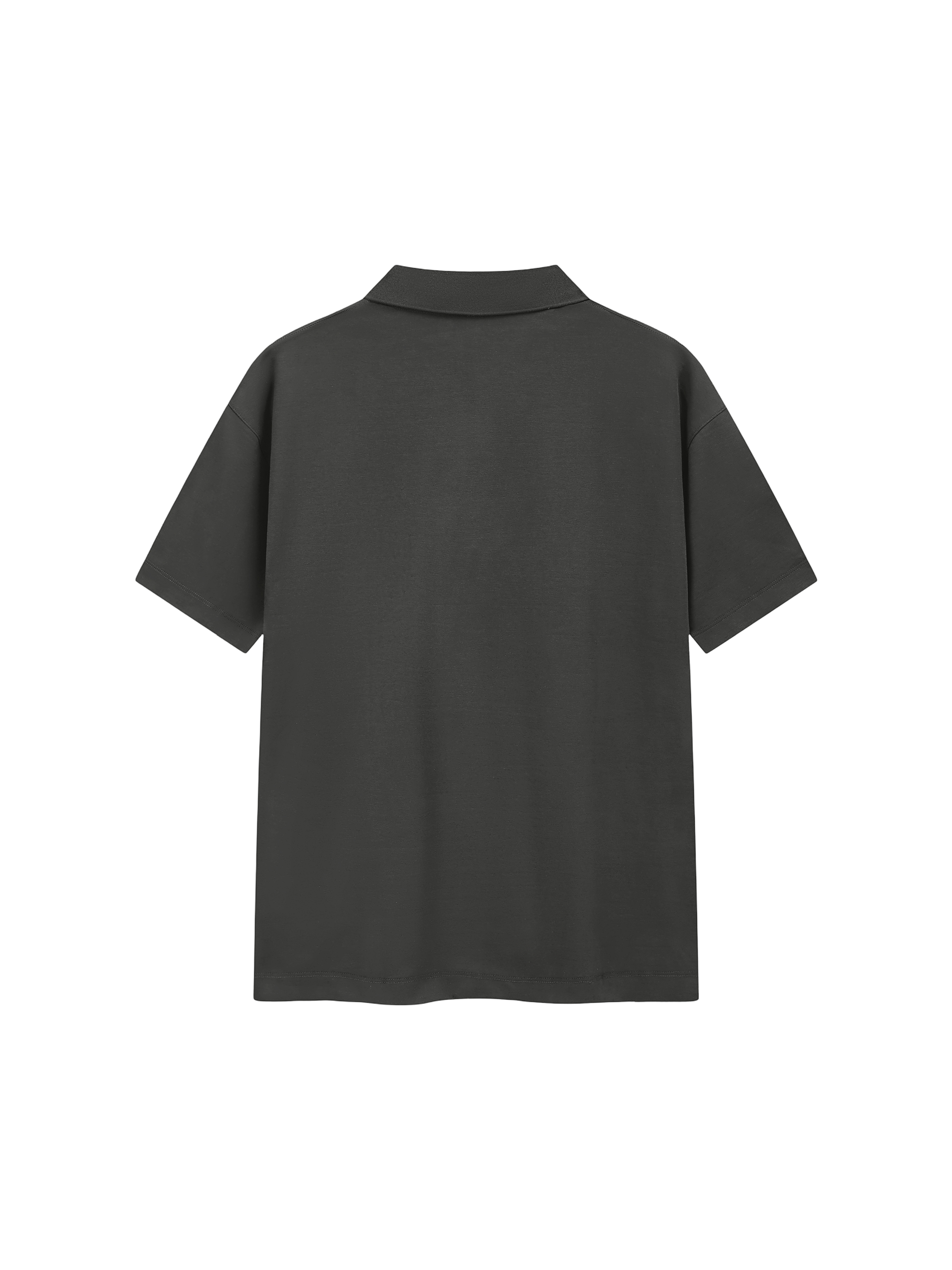 Black polo shirt on a white background