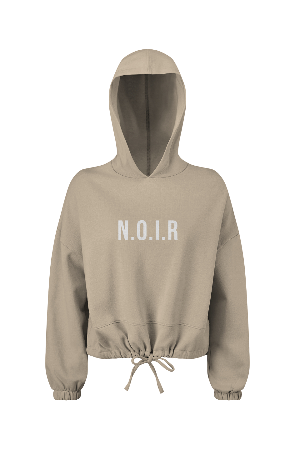 Klurve Noir Cropped Hoodie #Color_nude