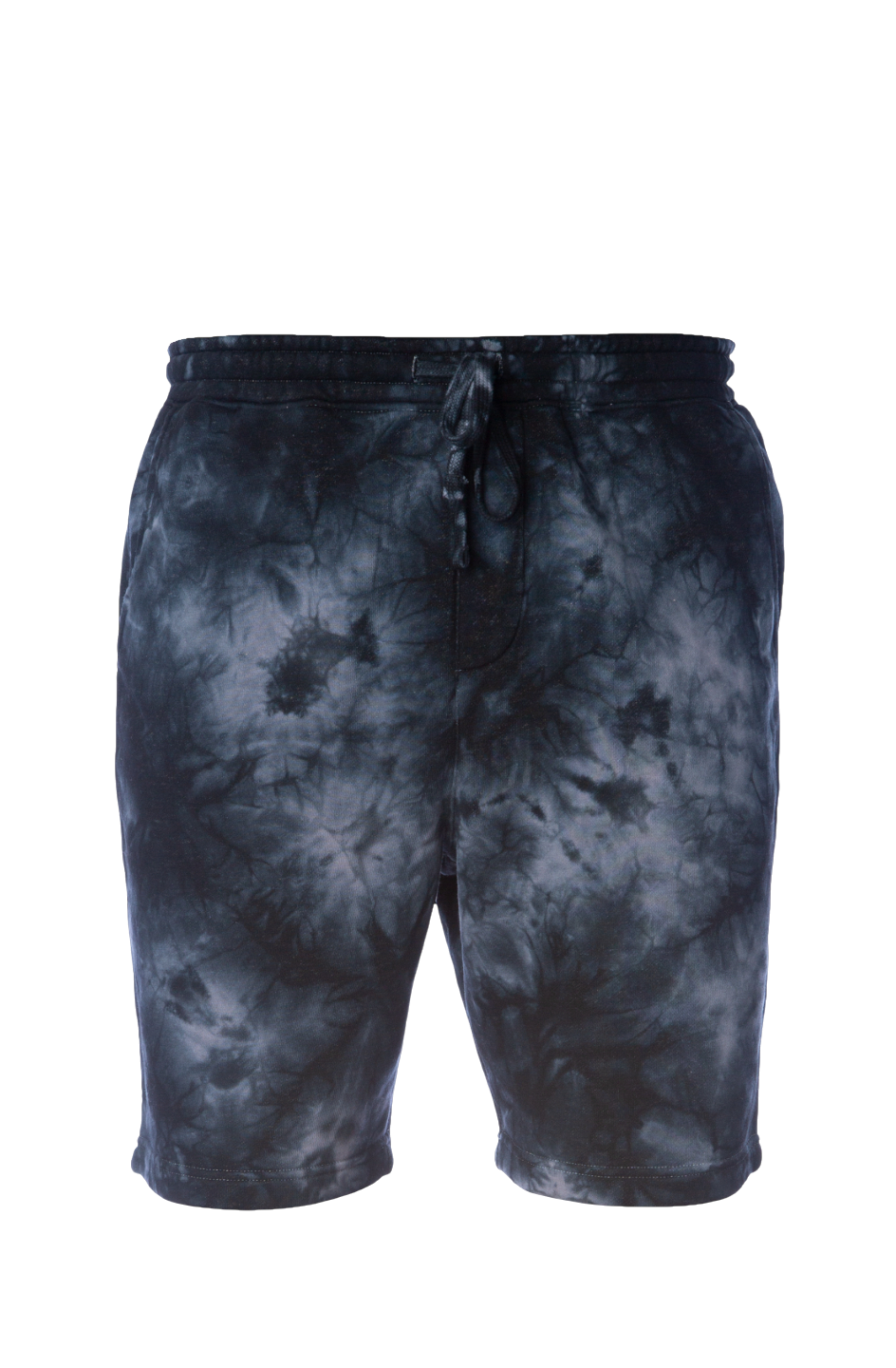 Klurve Noir Dye Fleece Shorts #Color_Tie Dye Black